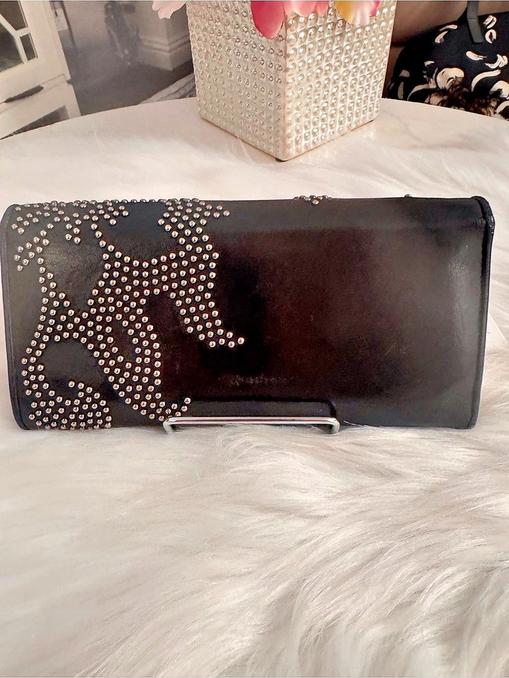 Miu Miu Black Studded leather Wallet - Picture 4 of 16